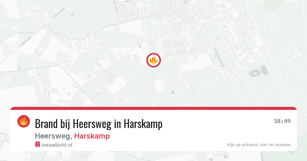 Brand bij Heersweg in Harskamp — 12 aug 2026