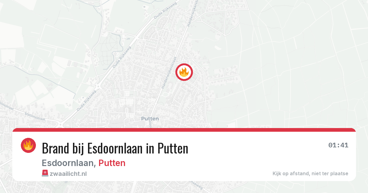 Brand bij Esdoornlaan in Putten — 19 jun 2026