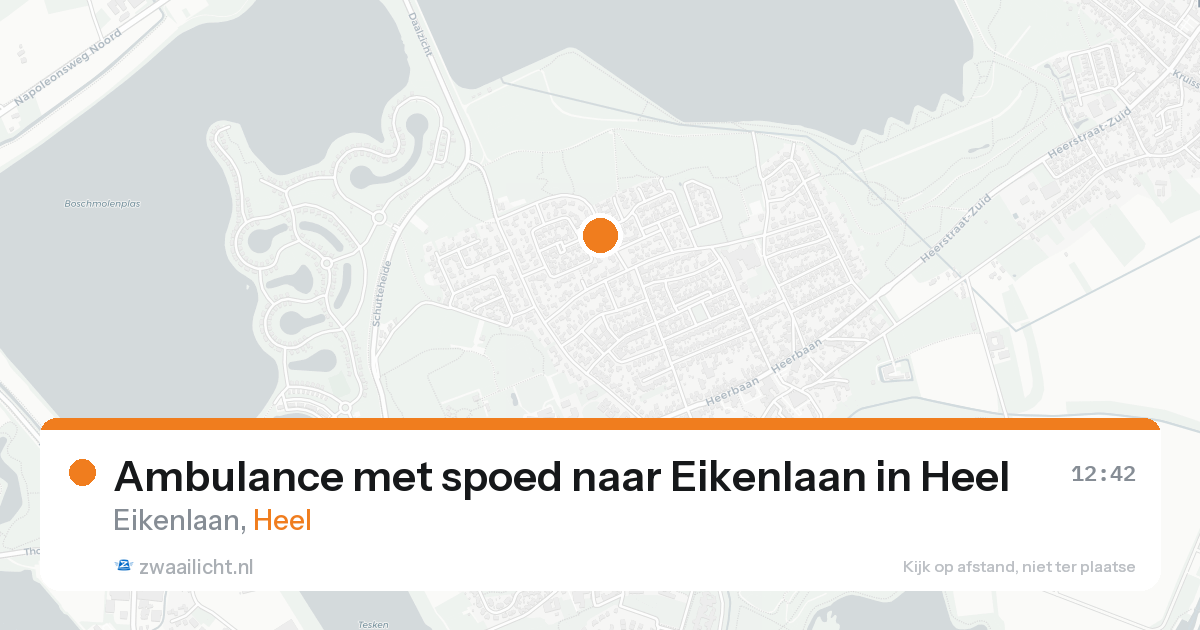 Ambulance met spoed naar Eikenlaan in Heel — 15 aug 2026