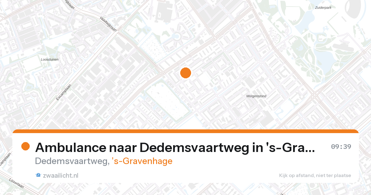 Ambulance naar Dedemsvaartweg in 's-Gravenhage — 28 aug 2026