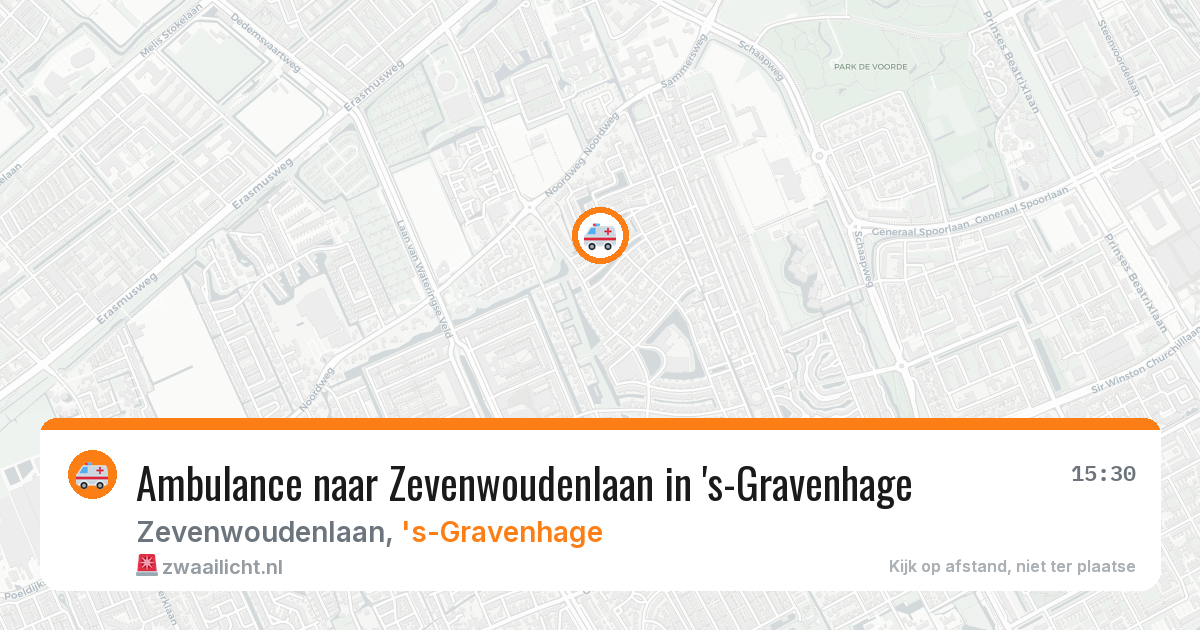 Ambulance naar Zevenwoudenlaan in 's-Gravenhage — 9 aug 2026