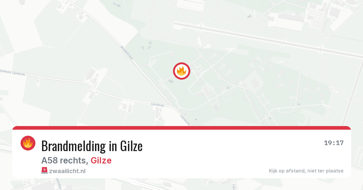 Brandmelding in Gilze — 6 aug 2026