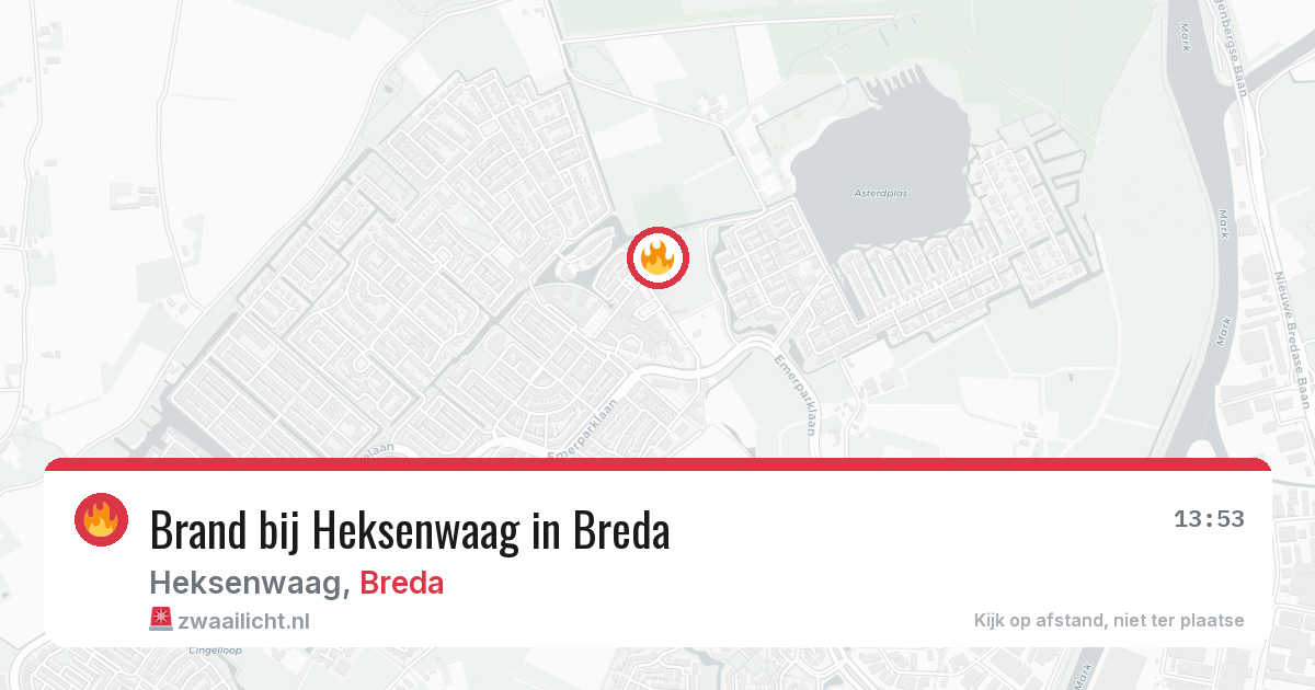 Brand bij Heksenwaag in Breda — 8 aug 2026