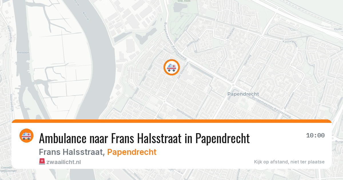Ambulance naar Frans Halsstraat in Papendrecht — 17 mrt 2026