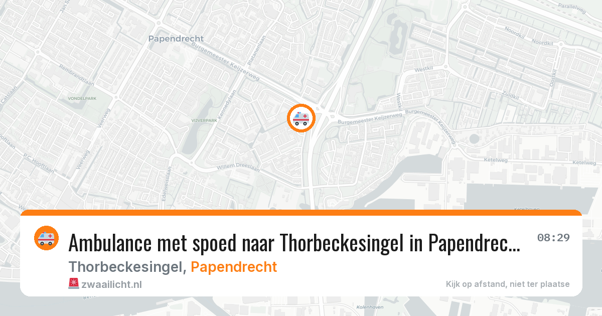 Ambulance met spoed naar Thorbeckesingel in Papendrecht — 27 jan 2026