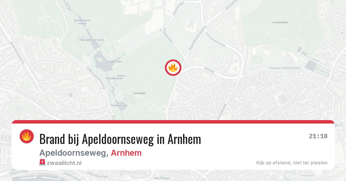 Brand bij Apeldoornseweg in Arnhem — 14 jul 2026