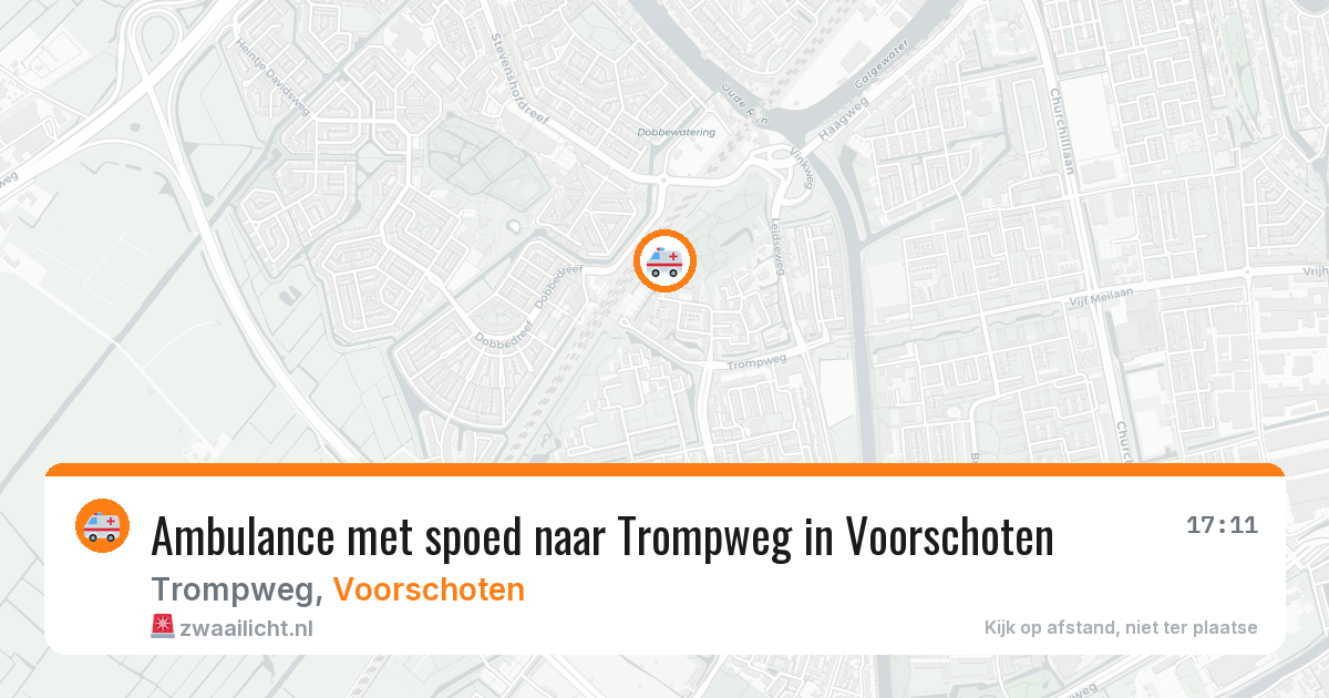 Ambulance met spoed naar Trompweg in Voorschoten — 16 jun 2026