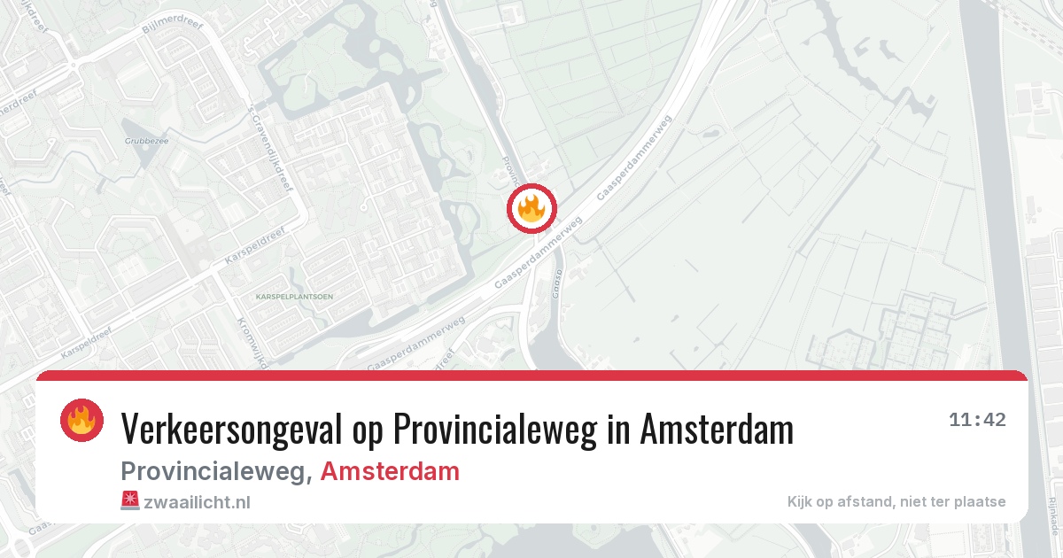 Verkeersongeval op Provincialeweg in Amsterdam — 14 aug 2026