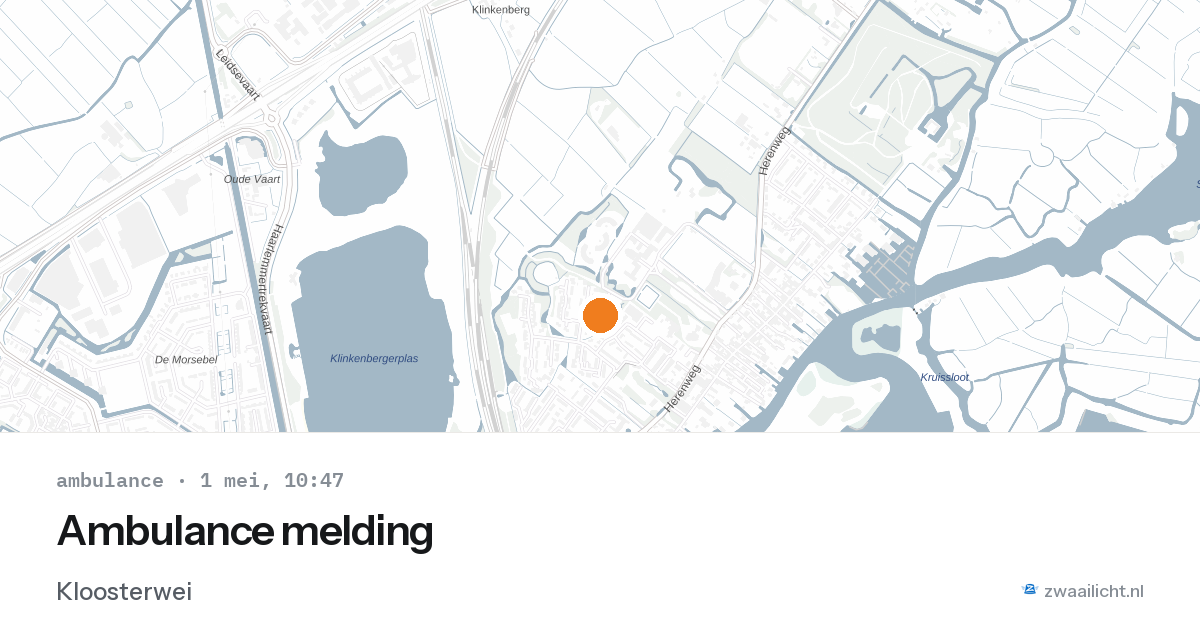 Ambulance melding — 1 mei 2026