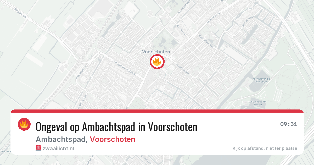 Ongeval op Ambachtspad in Voorschoten — 29 jan 2026