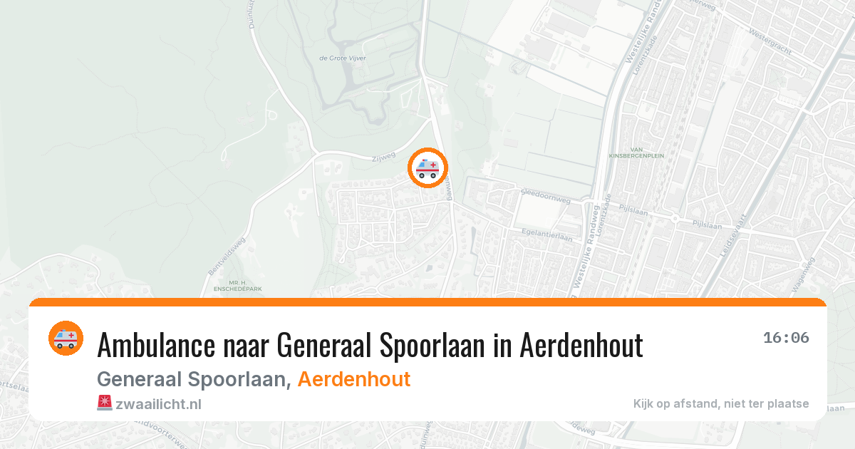 Ambulance naar Generaal Spoorlaan in Aerdenhout — 25 jul 2026