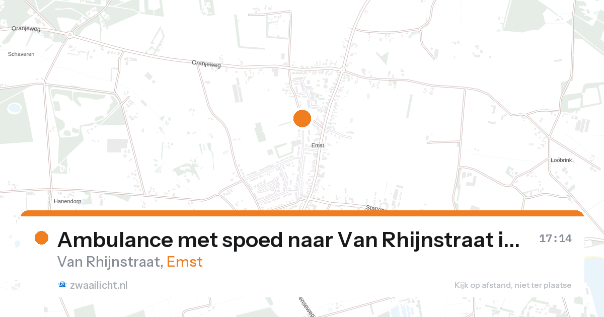 Ambulance met spoed naar Van Rhijnstraat in Emst — 28 aug 2026