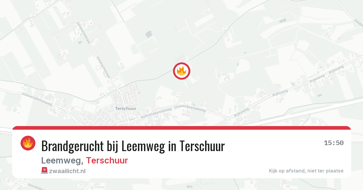 Brandgerucht bij Leemweg in Terschuur — 10 mrt 2026