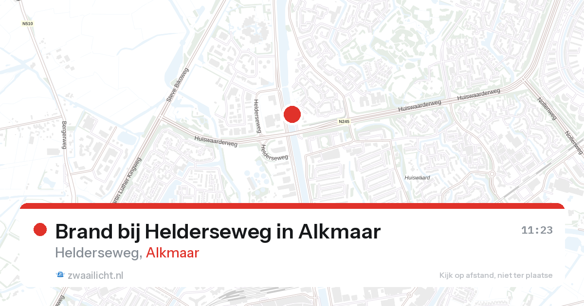 Brand bij Helderseweg in Alkmaar — 19 mrt 2026