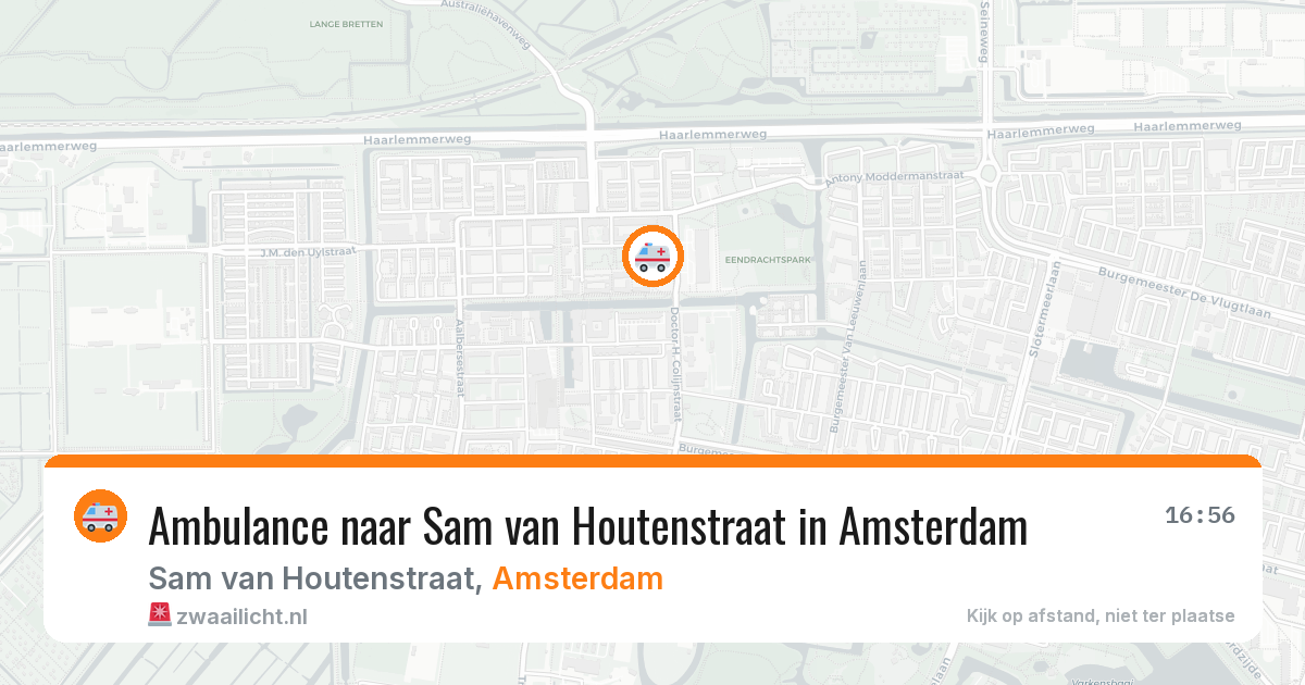 Ambulance naar Sam van Houtenstraat in Amsterdam — 16 mei 2026