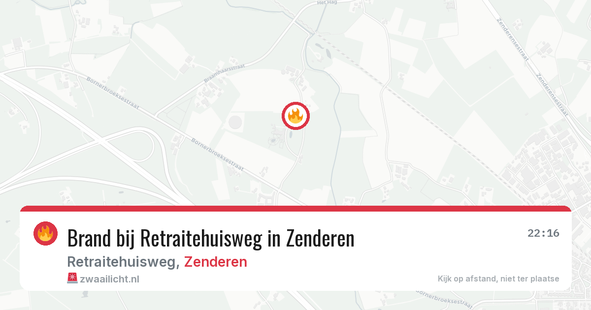 Brand bij Retraitehuisweg in Zenderen — 15 jul 2026