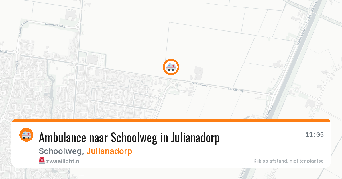 Ambulance naar Schoolweg in Julianadorp — 18 mrt 2026