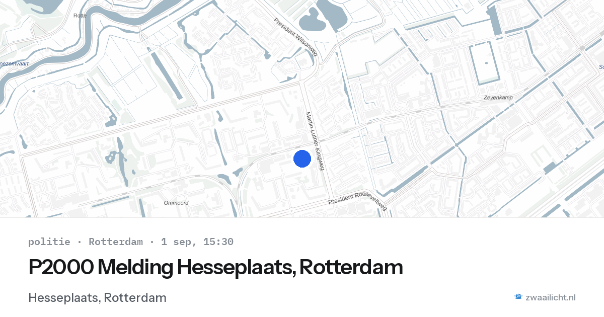 P2000 Melding Hesseplaats, Rotterdam — 1 sep 2026
