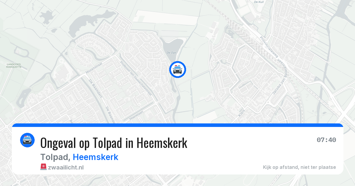 Ongeval op Tolpad in Heemskerk — 8 jun 2026