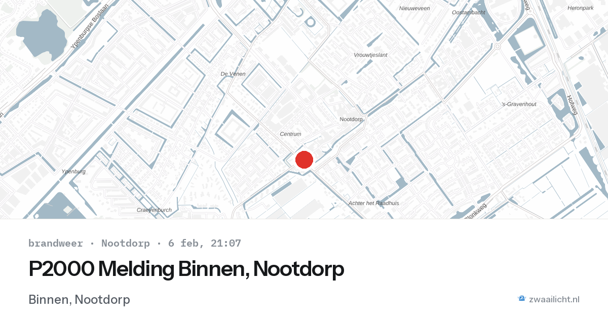 P2000 Melding Binnen, Nootdorp — 6 feb 2026