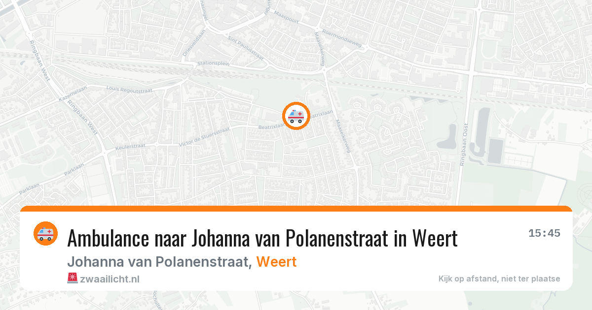 Ambulance naar Johanna van Polanenstraat in Weert — 27 jun 2026