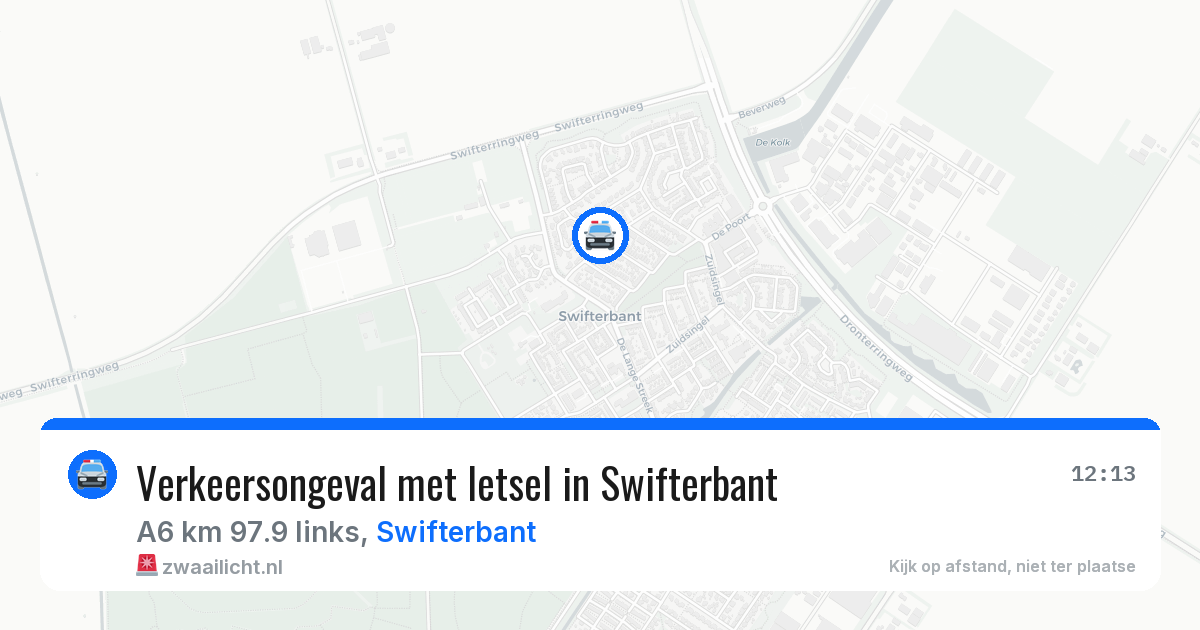 Verkeersongeval met letsel in Swifterbant — 31 jul 2026