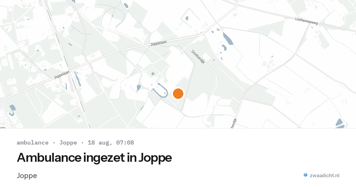 Ambulance ingezet in Joppe — 18 aug 2026