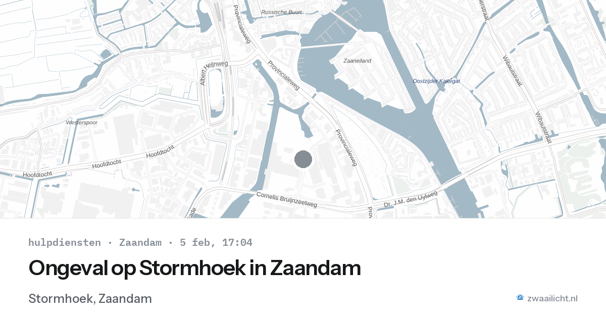 Ongeval op Stormhoek in Zaandam — 5 feb 2026