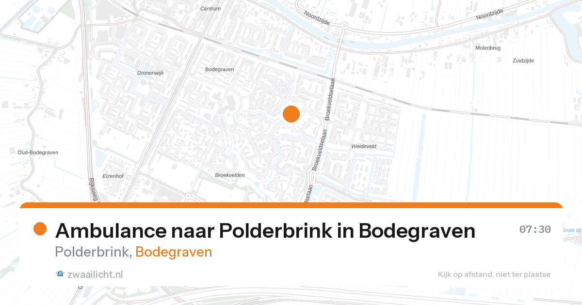 Ambulance naar Polderbrink in Bodegraven — 28 aug 2026