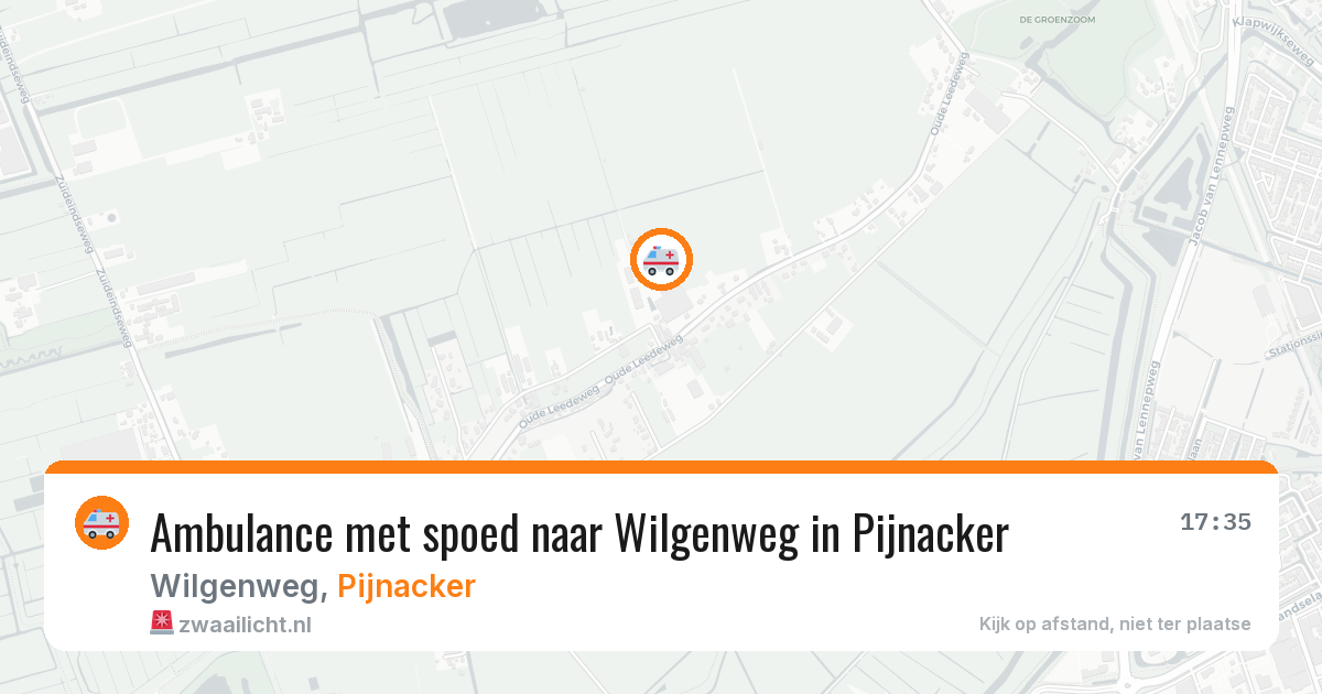 Ambulance met spoed naar Wilgenweg in Pijnacker — 20 mei 2026