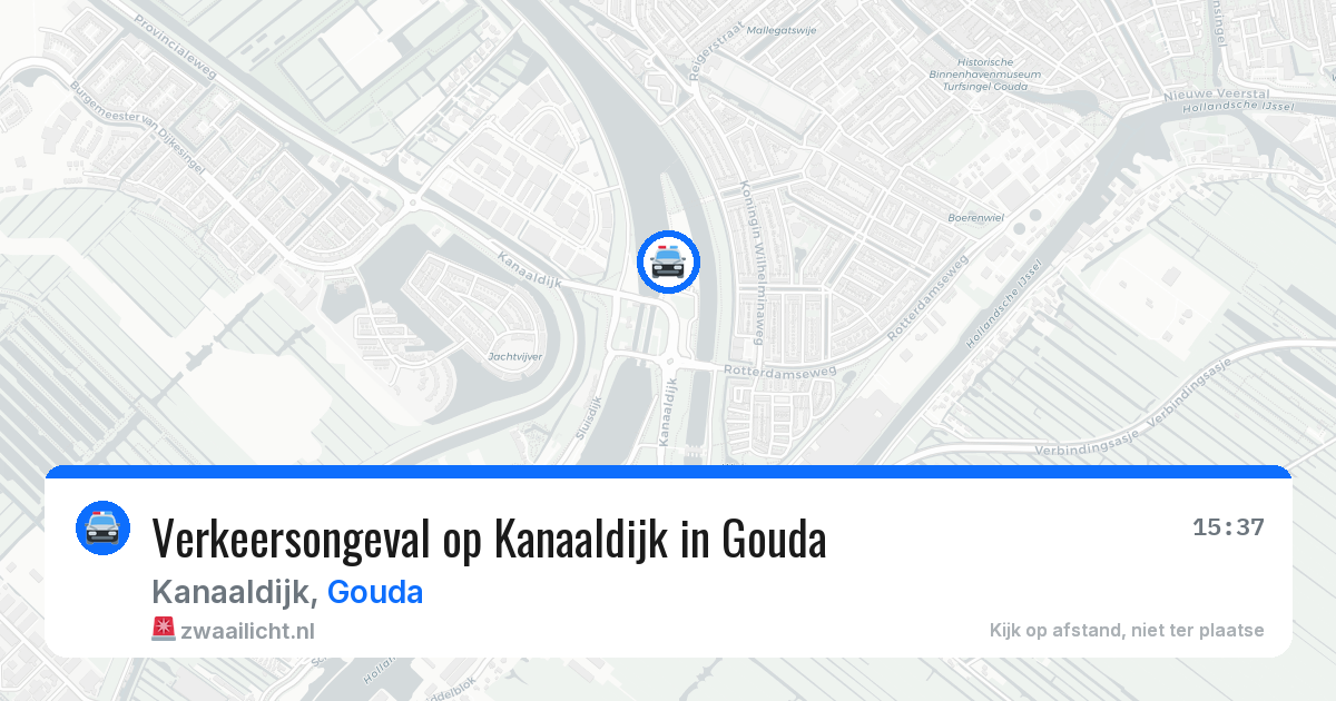 Verkeersongeval op Kanaaldijk in Gouda — 3 jul 2026