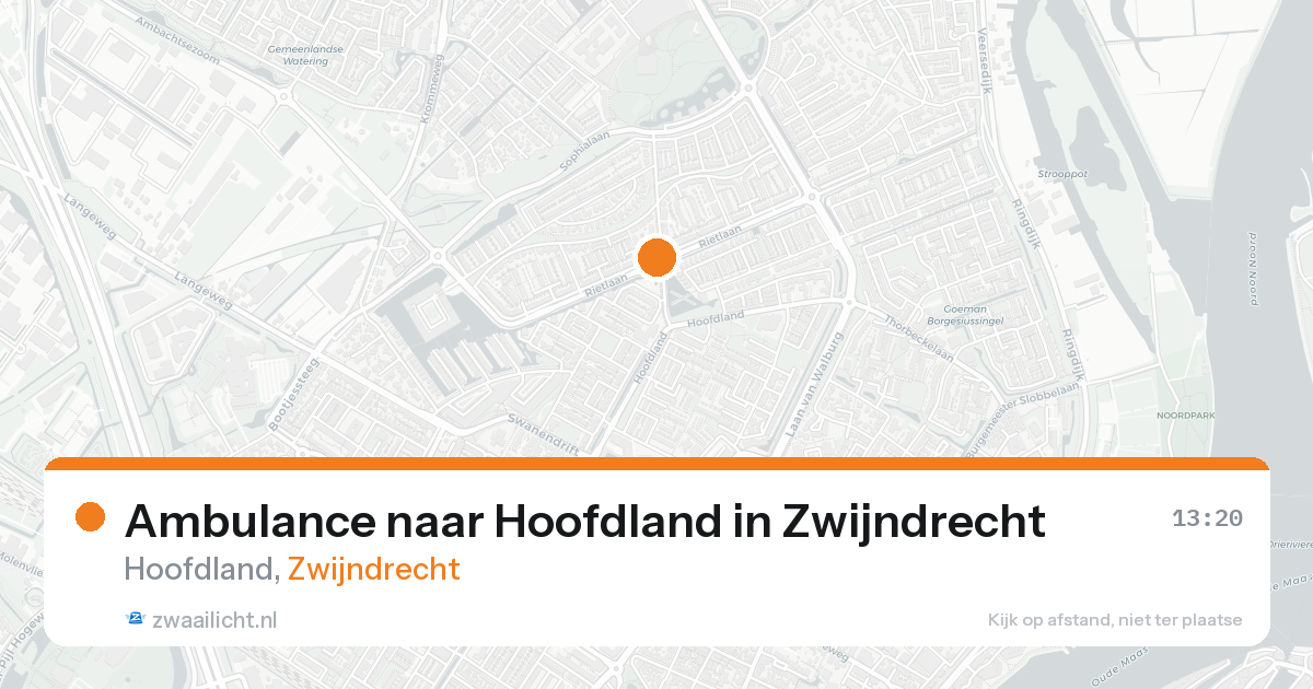 Ambulance naar Hoofdland in Zwijndrecht — 24 aug 2026