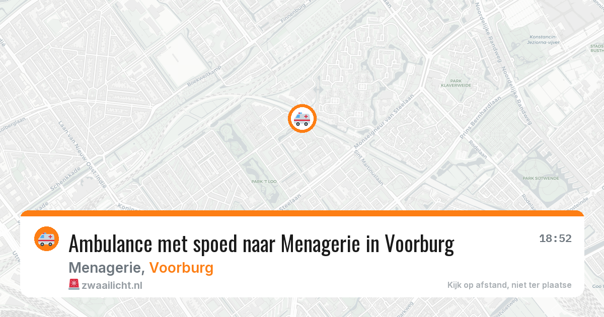 Ambulance met spoed naar Menagerie in Voorburg — 12 aug 2026