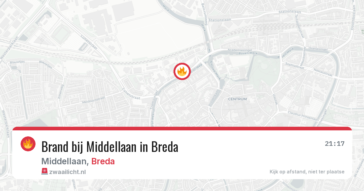 Brand bij Middellaan in Breda — 24 jun 2026