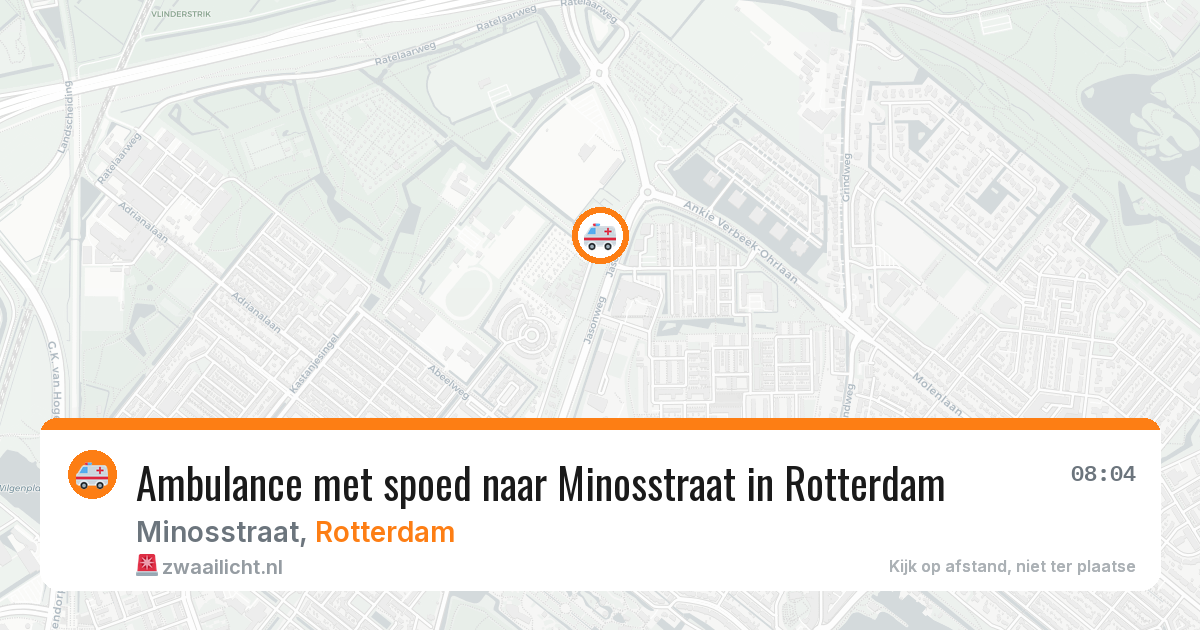 Ambulance met spoed naar Minosstraat in Rotterdam — 31 jul 2026