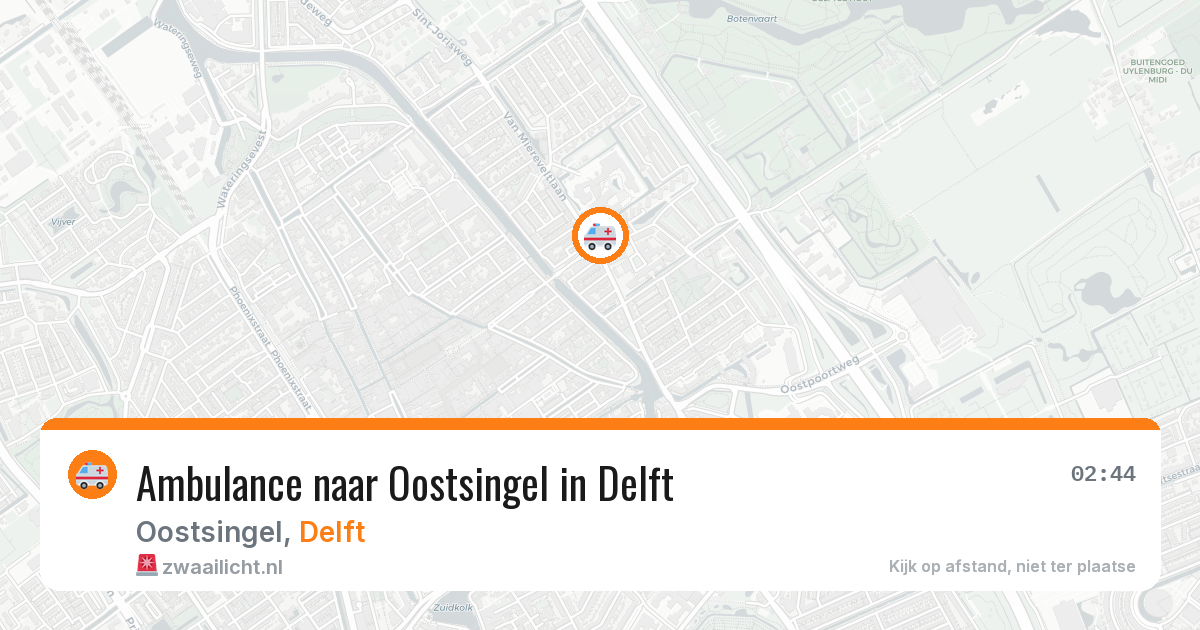 Ambulance naar Oostsingel in Delft — 31 jul 2026
