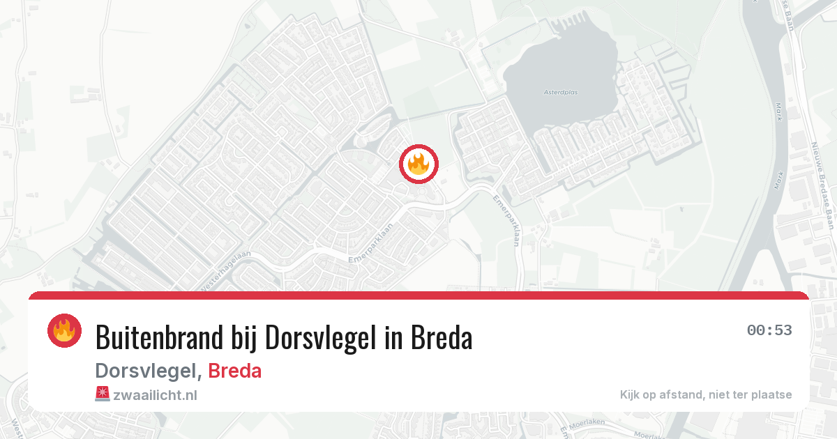 Buitenbrand bij Dorsvlegel in Breda — 27 mrt 2026