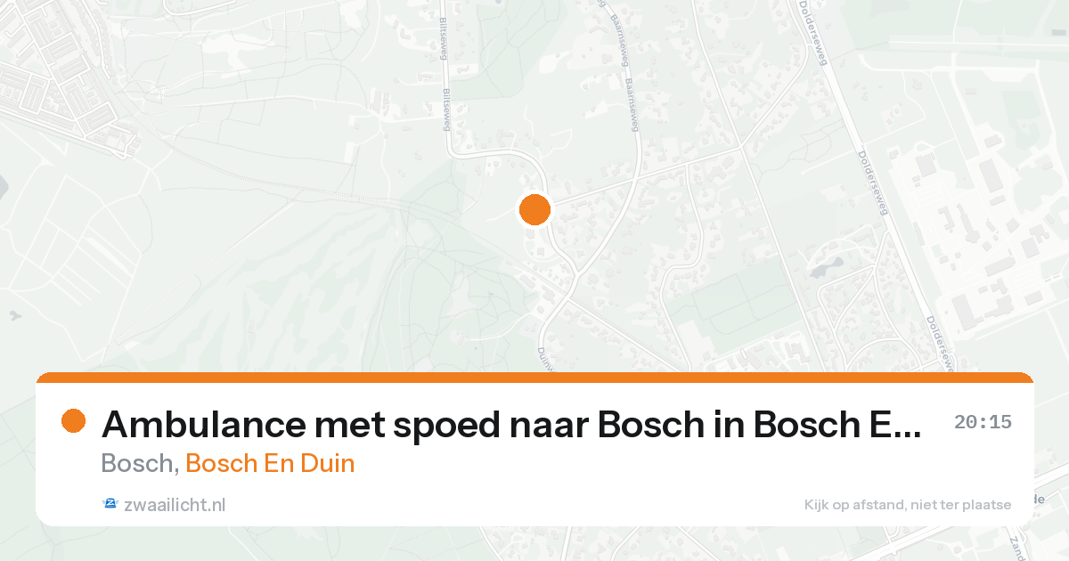 Ambulance met spoed naar Bosch in Bosch En Duin — 10 aug 2026