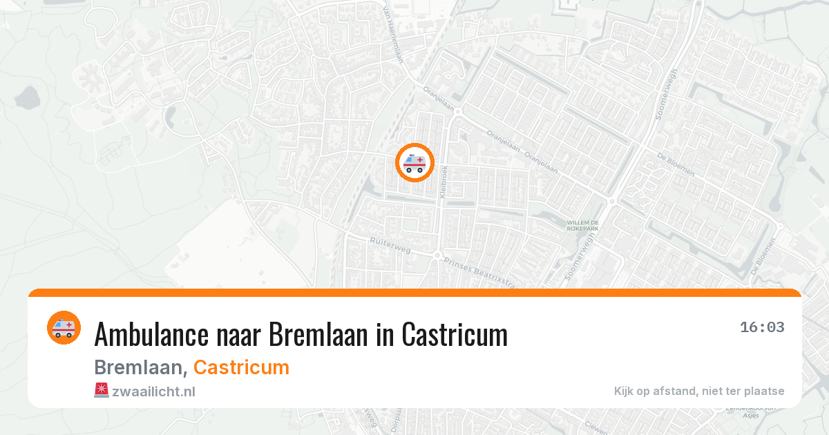 Ambulance naar Bremlaan in Castricum — 2 jun 2026