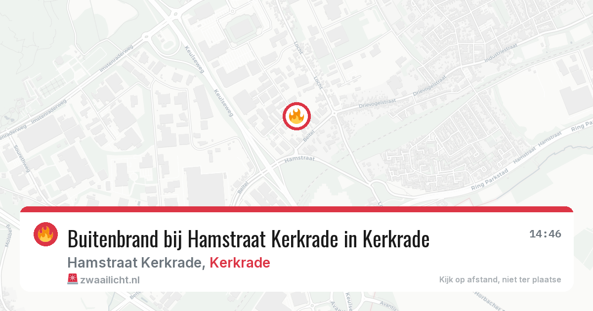 Buitenbrand bij Hamstraat Kerkrade in Kerkrade — 8 aug 2026