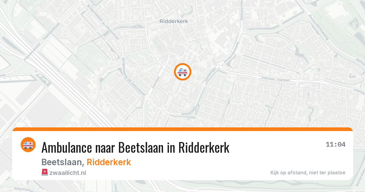 Ambulance naar Beetslaan in Ridderkerk — 14 aug 2026