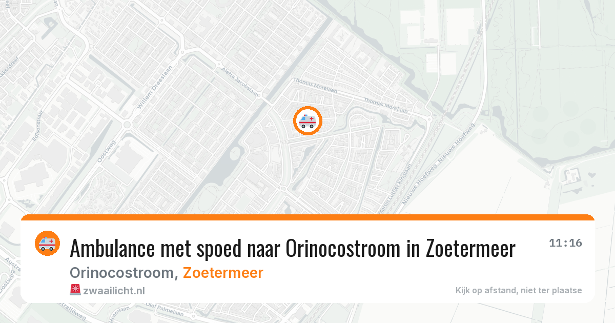 Ambulance met spoed naar Orinocostroom in Zoetermeer — 31 mrt 2026