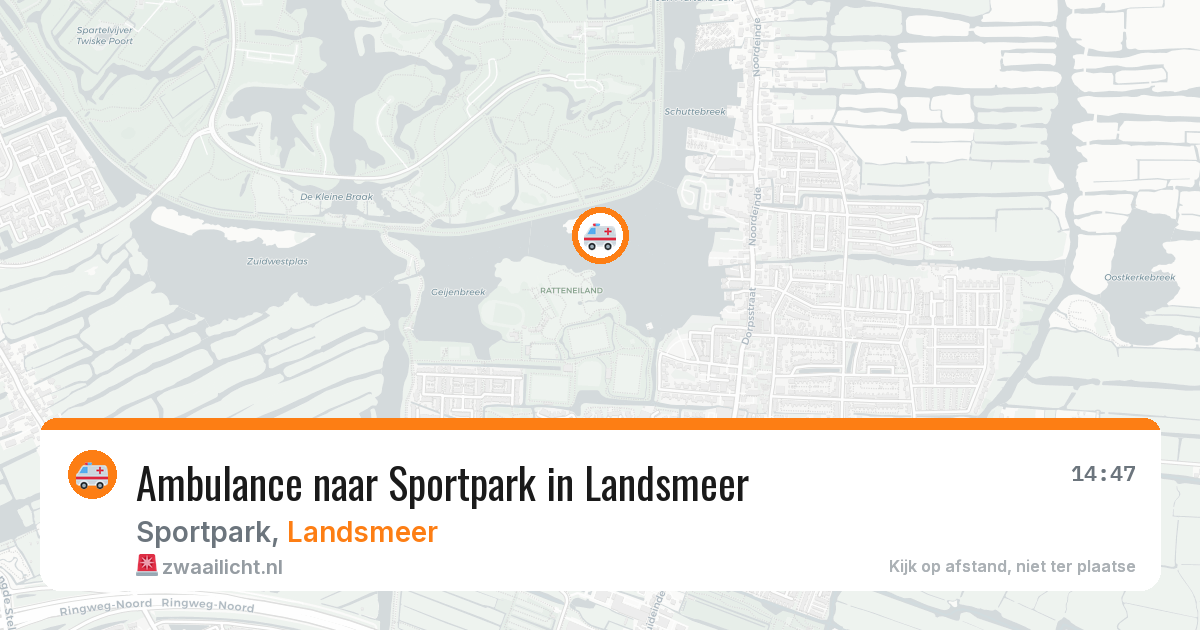 Ambulance naar Sportpark in Landsmeer — 28 mrt 2026