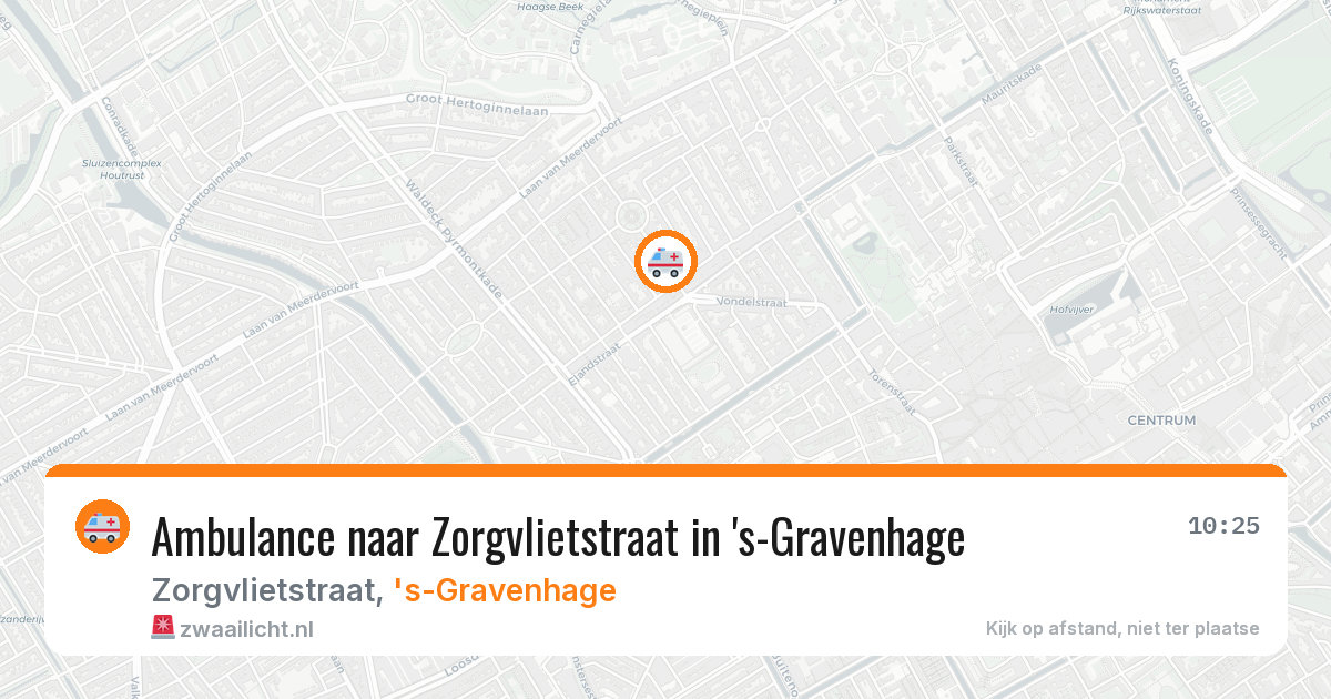 Ambulance naar Zorgvlietstraat in 's-Gravenhage — 10 jul 2026