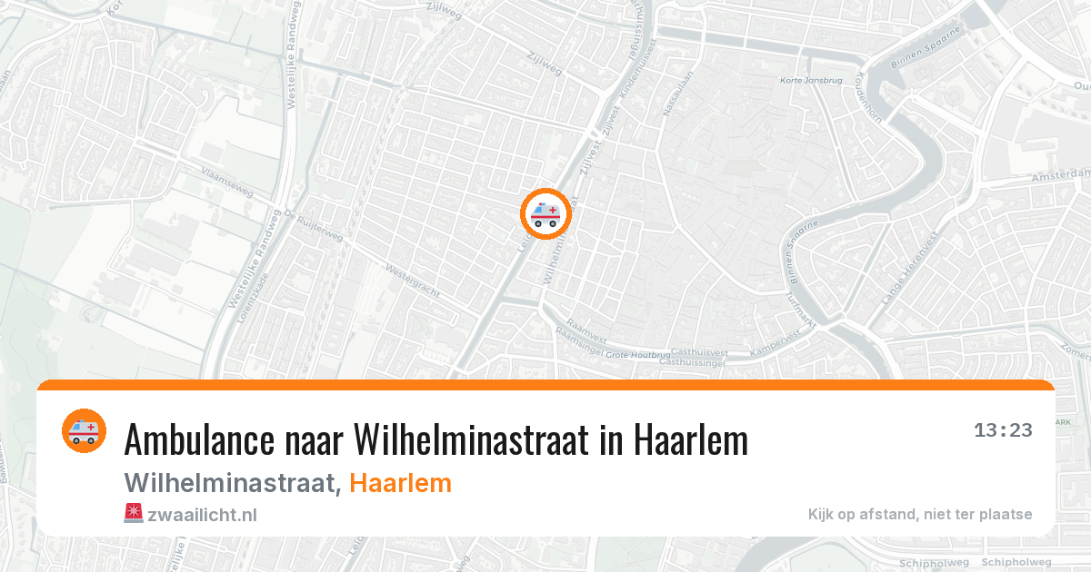 Ambulance naar Wilhelminastraat in Haarlem — 5 aug 2026