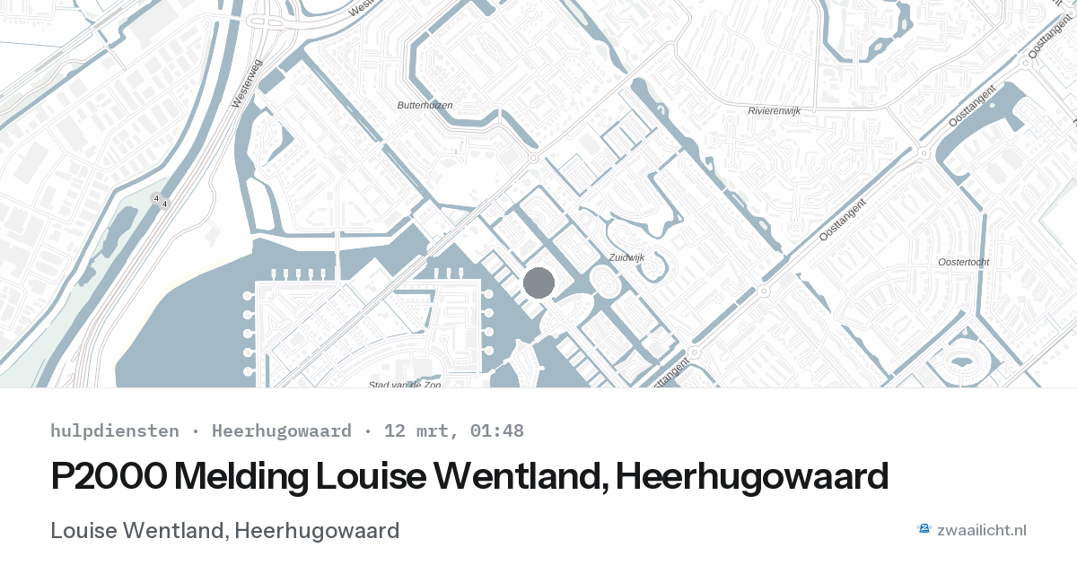 P2000 Melding Louise Wentland, Heerhugowaard — 12 mrt 2026