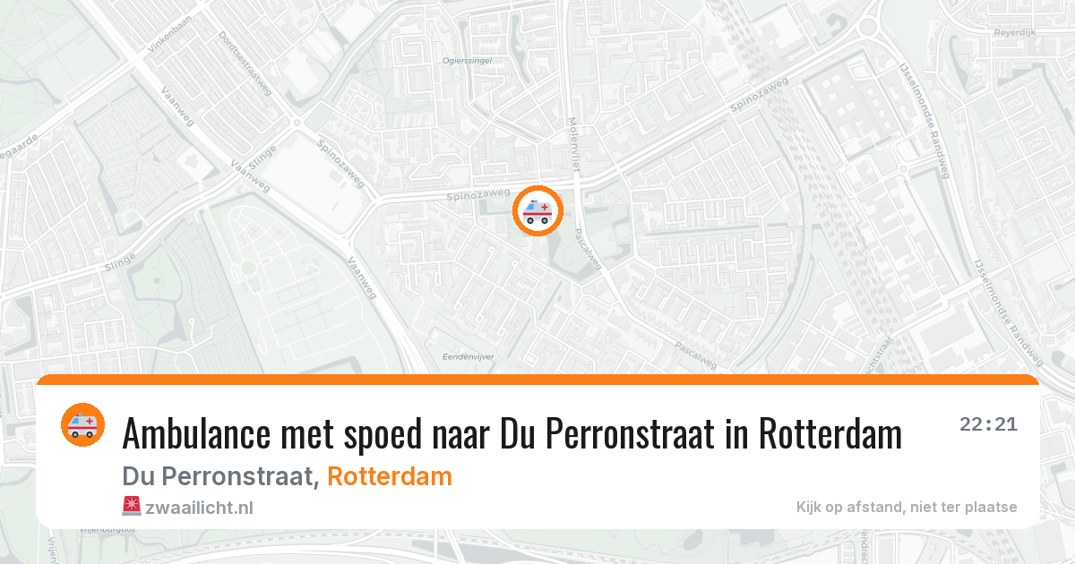Ambulance met spoed naar Du Perronstraat in Rotterdam — 12 mrt 2026