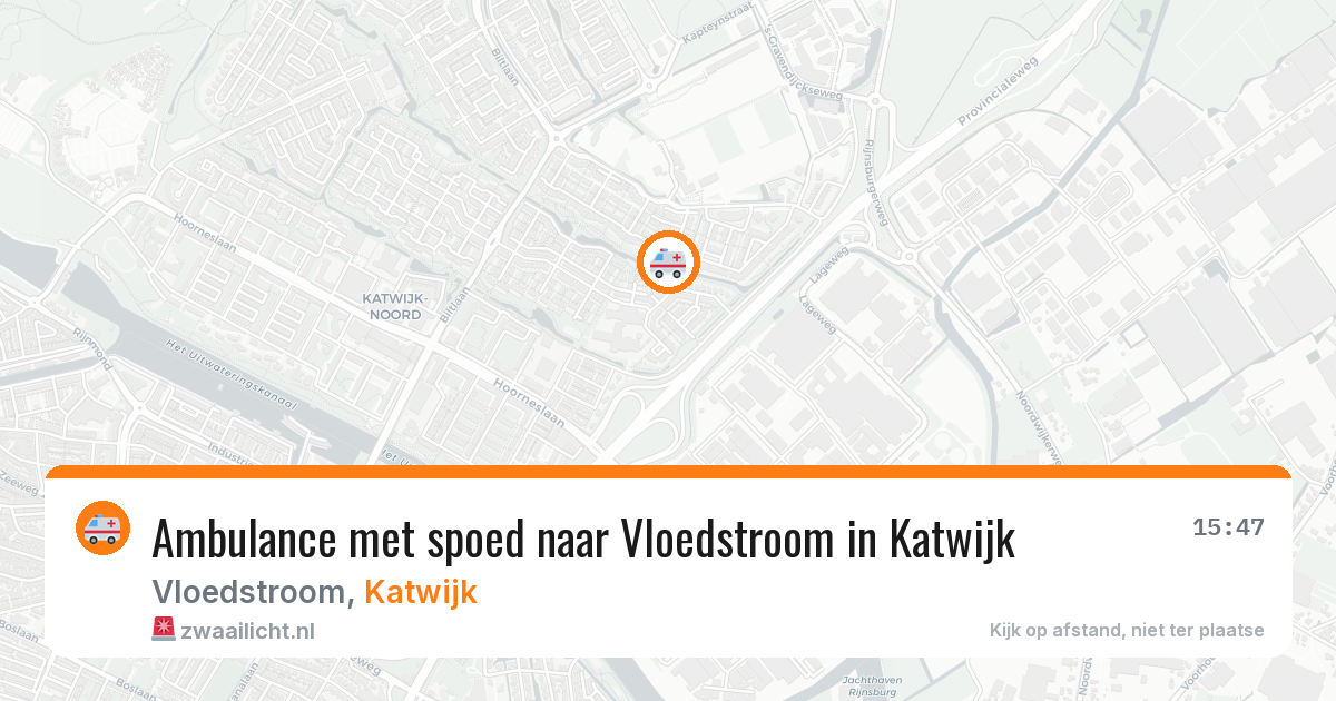 Ambulance met spoed naar Vloedstroom in Katwijk — 6 jul 2026