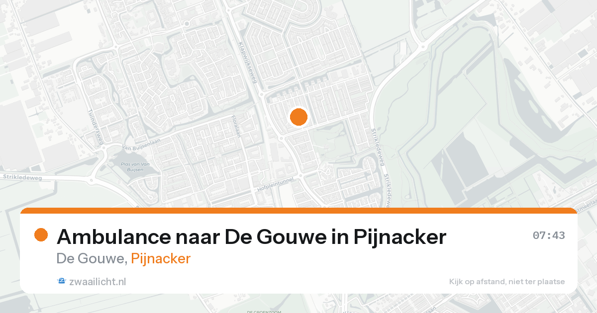 Ambulance naar De Gouwe in Pijnacker — 17 aug 2026