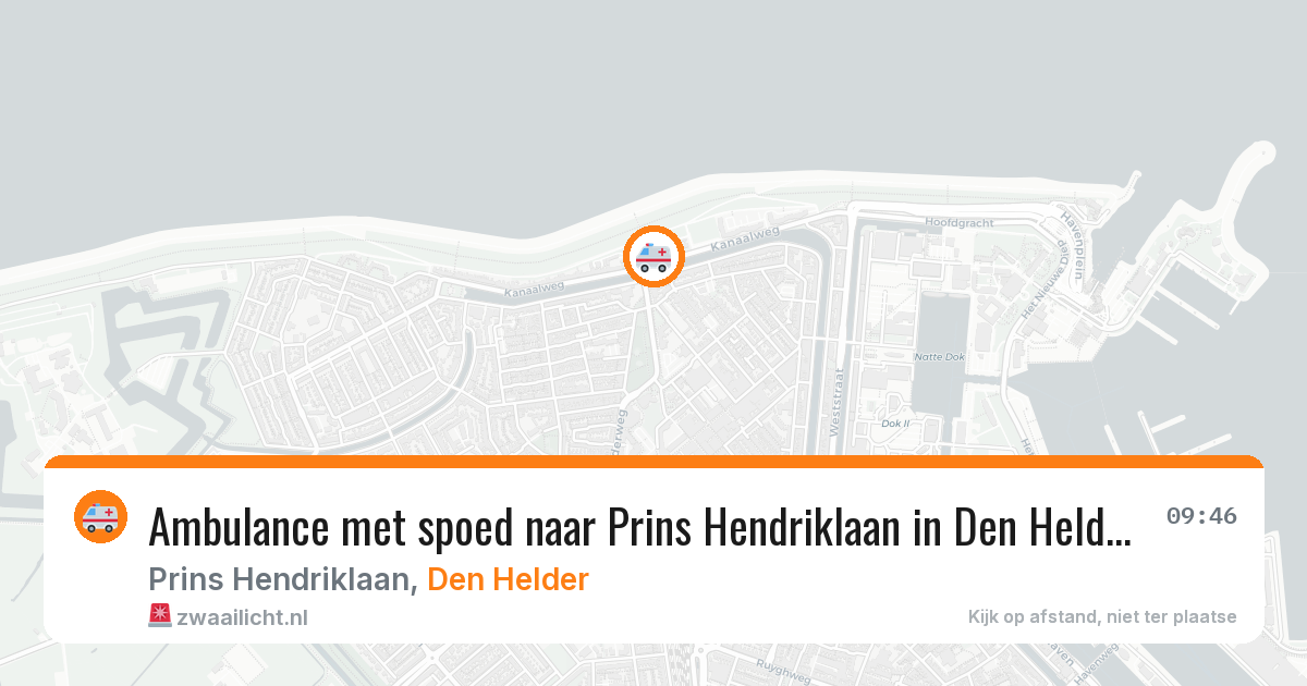 Ambulance met spoed naar Prins Hendriklaan in Den Helder — 11 jun 2026